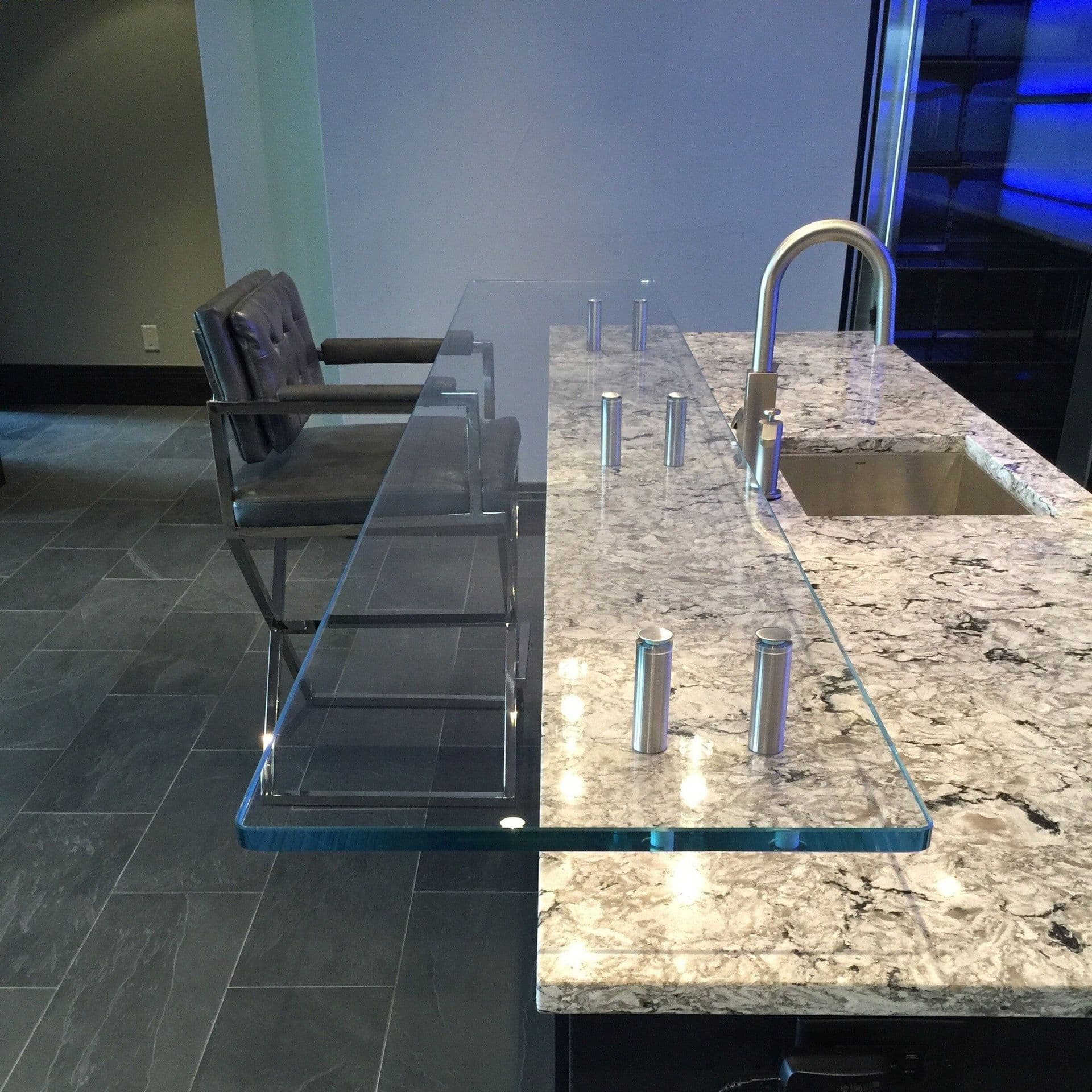 Glass Counter Bar